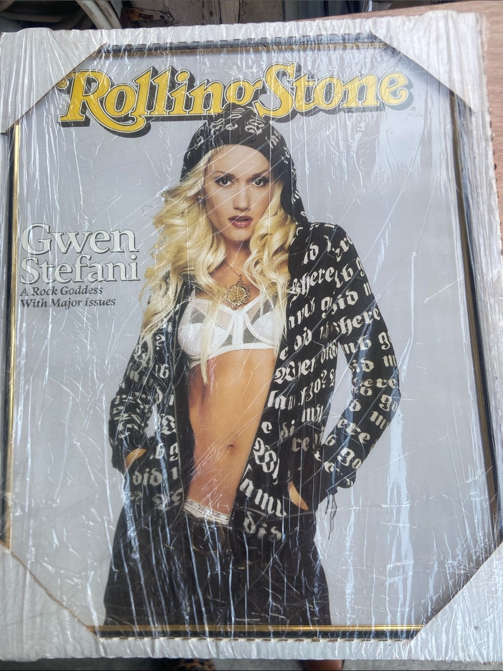 Rolling Stone Gwen Stefani Framed Magazine Cover Art - Black & White